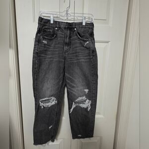 American Eagle Mom Jean Distressed Denim Size 6 xshort